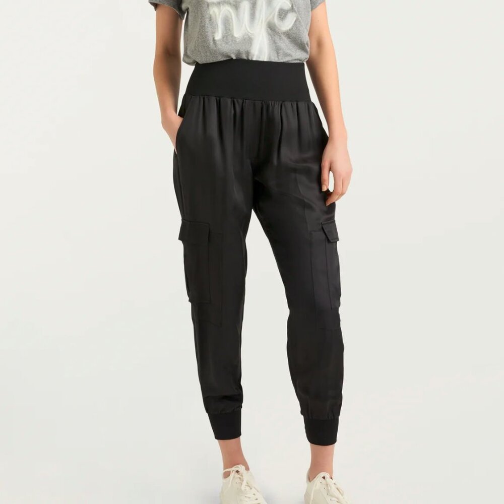 CINQ A SEPT Giles Pant in black cupro